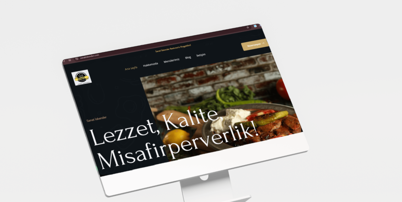 Sanat İskender restoran ve Bursa kebabı kurumsal web sitesi tasarımı