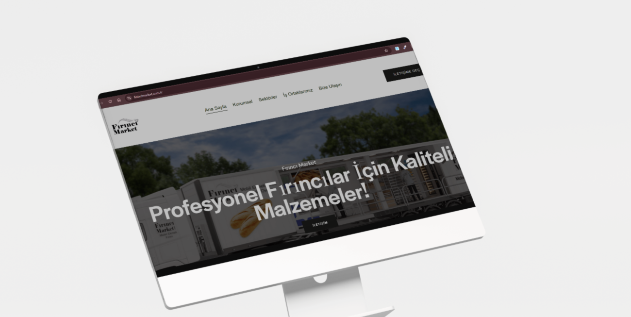 Fırıncı Market profesyonel fırıncılık ekipmanları web sitesi ana sayfa tasarımı
