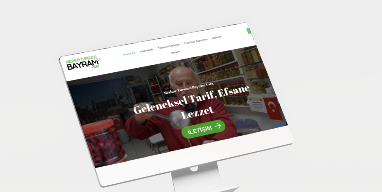 Meşhur Turşucu Bayram Usta geleneksel turşu ürünleri web sitesi tasarımı