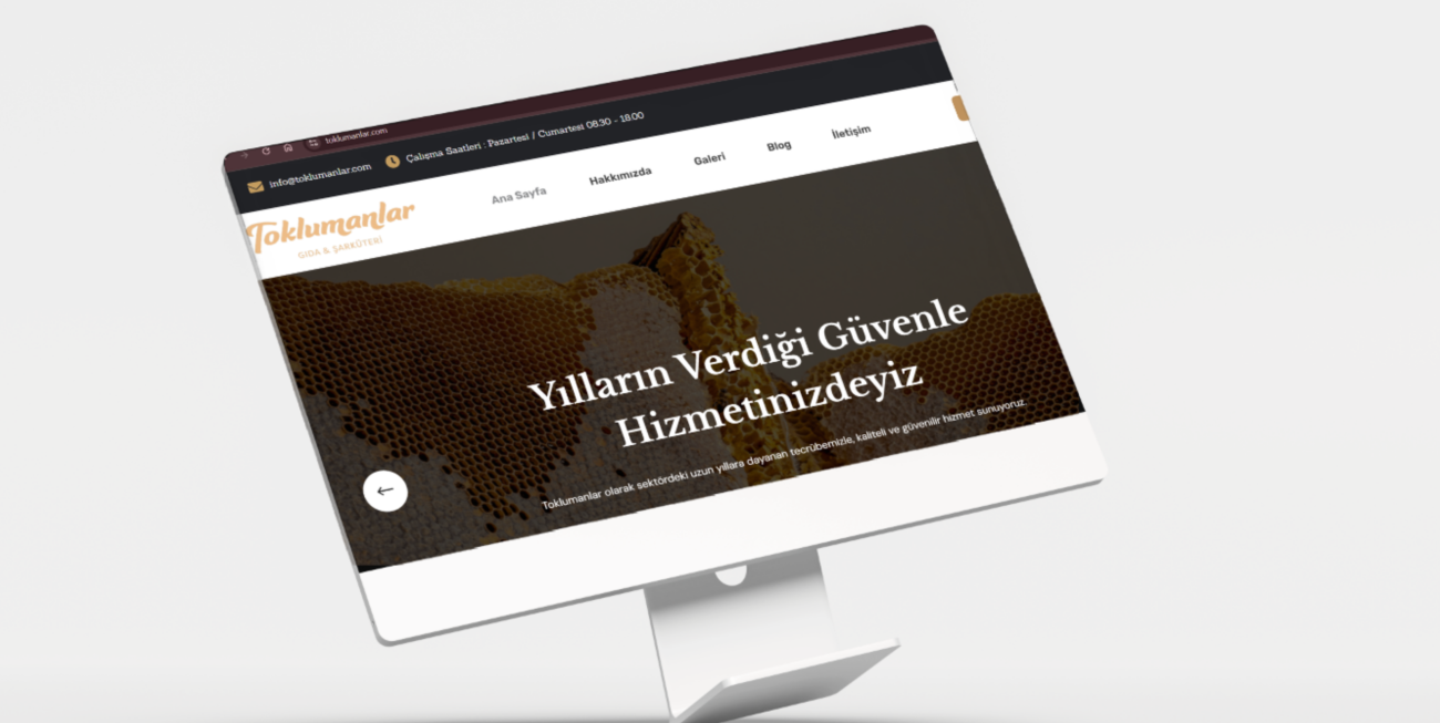 Toklumanlar Gıda ve Şarküteri bal ve doğal ürünler web sitesi tasarımı