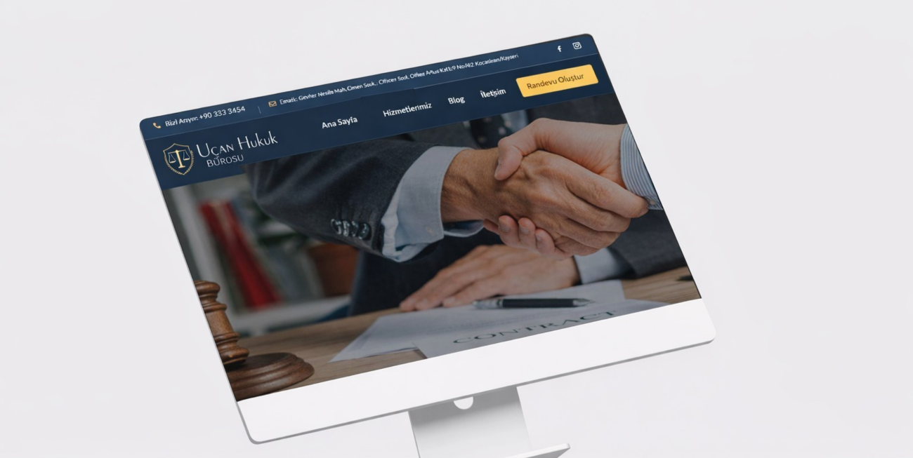 Uçan Hukuk Bürosu hukuki danışmanlık ve online randevu web sitesi tasarımı